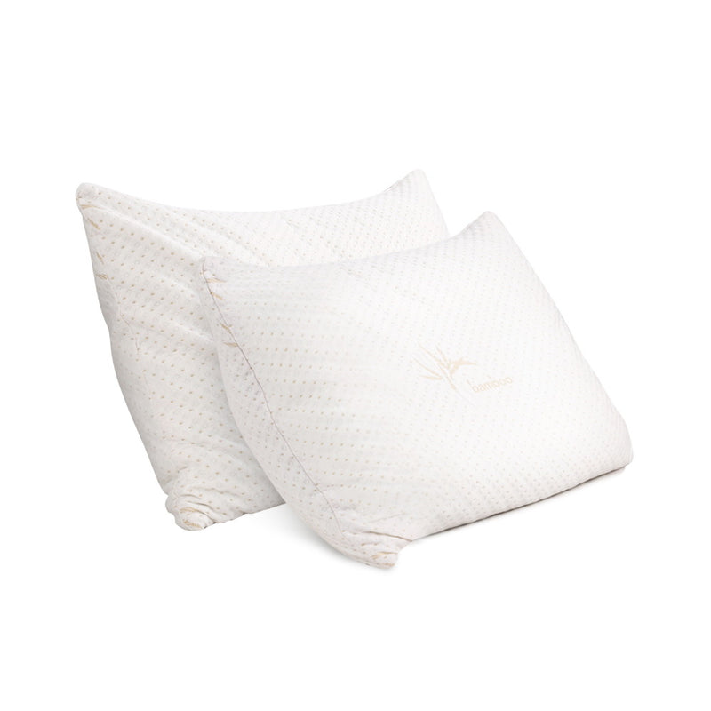 Bedding Set of 2 Single Bamboo Memory Foam Pillow Image 1 - pillow-mefo-bam-s