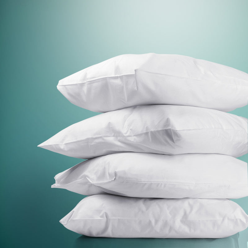 Bedding Set of 4 Medium & Firm Cotton Pillows Image 7 - pillow-micro-2m2f
