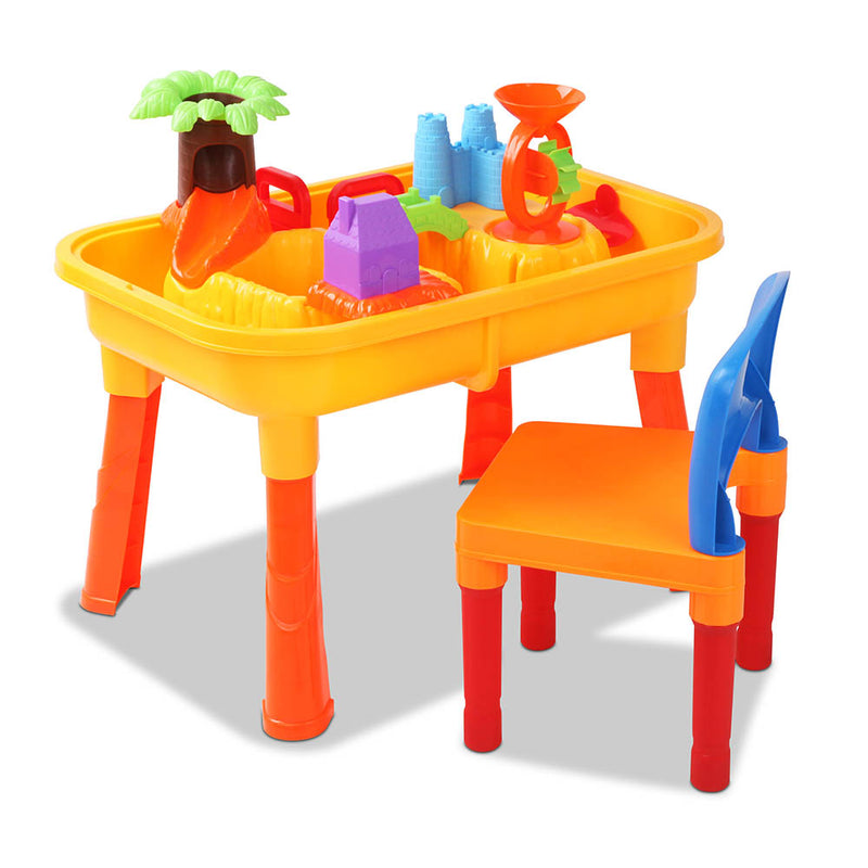 Kids Table & Chair Sandpit Set Image 1 - play-castle-bu