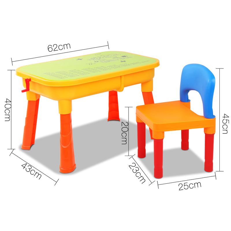 Kids Table & Chair Sandpit Set Image 2 - play-castle-bu