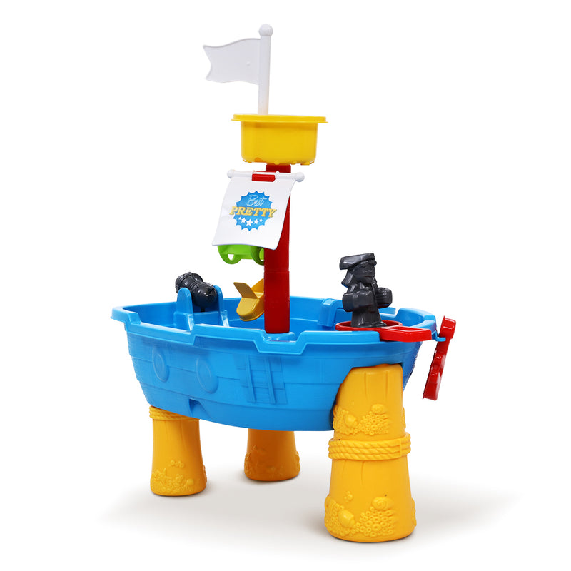 Kids Beach Sand and Water Toys Outdoor Table Pirate Ship Childrens Sandpit Image 3 - play-marine-bu