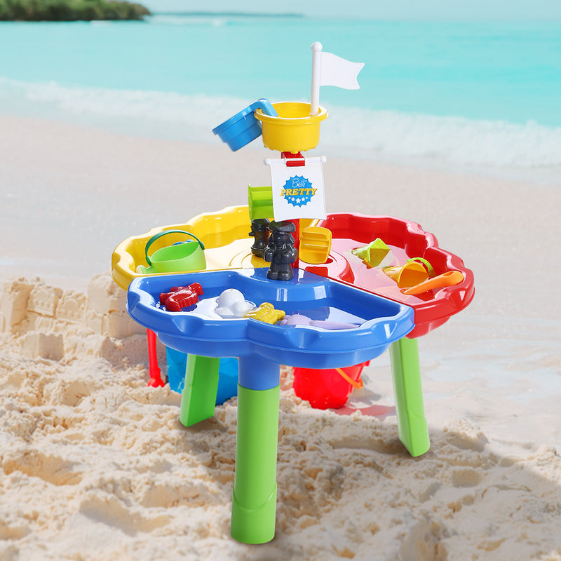Kids Beach Sand and Water Sandpit Outdoor Table Childrens Bath Toys Image 7 - play-mast-bu