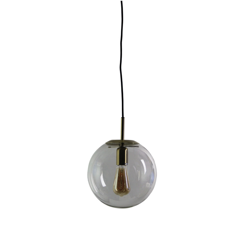 Brushed Brass and Clear Glass Pendant Image 2 - uhol_sl64425bb