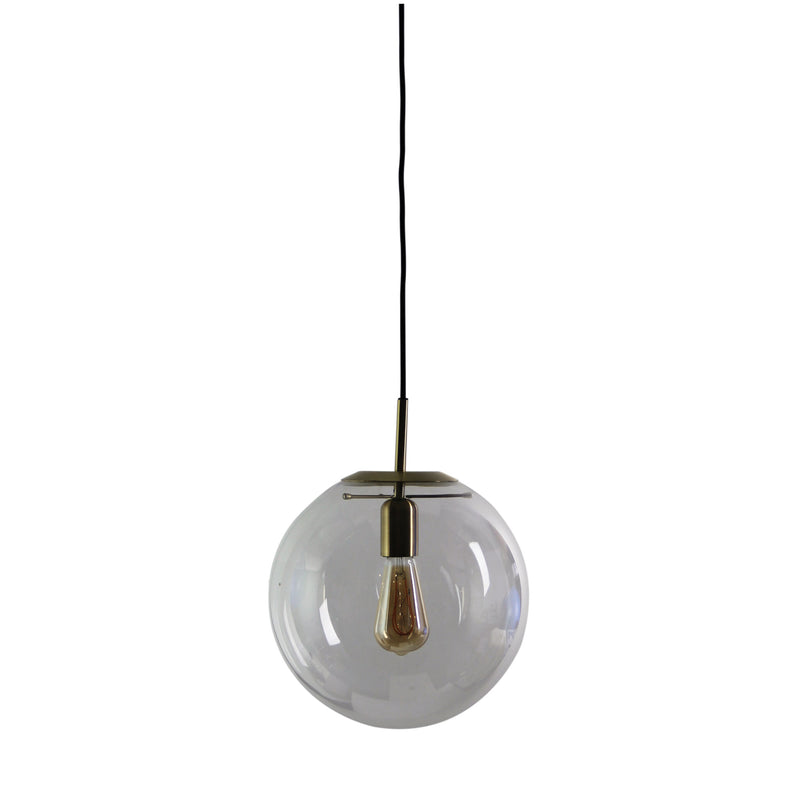 Brushed Brass and Clear Glass Pendant Image 2 - uhol_sl64430bb
