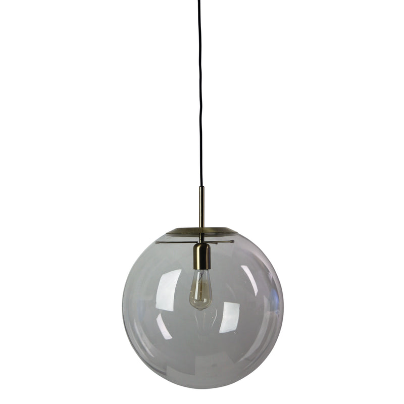 Brushed Brass and Clear Glass Pendant Image 2 - uhol_sl64440bb