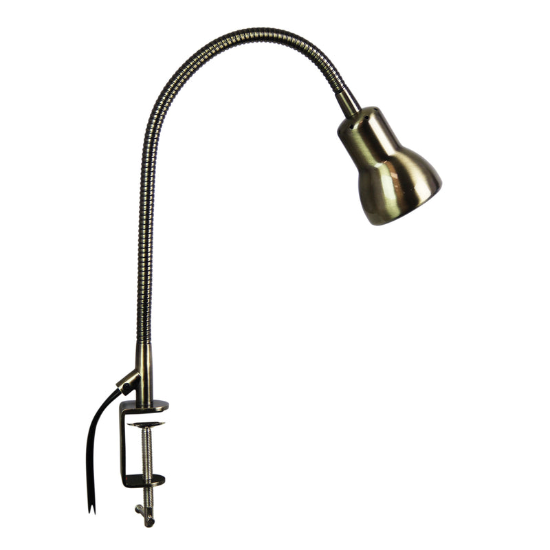 Adjustable Gooseneck Clamp Lamp Antique Brass Image 2 - uhol_sl98431ab