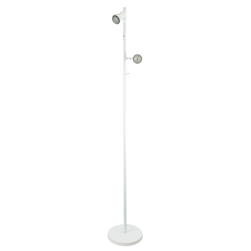 Twin Adjustable White Floor Lamp Image 2 - uhol_sl98592wh
