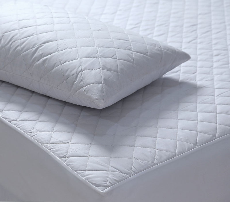 Elan Linen 100% Cotton Quilted Fully Fitted 50cm Deep Double Size Waterproof Mattress Protector