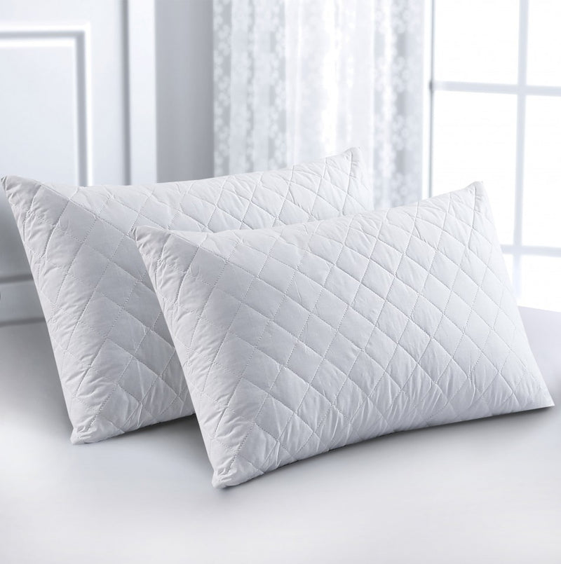 Elan Linen 100% Cotton Quilted Fully Fitted 50cm Deep Queen Size Waterproof Mattress Protector