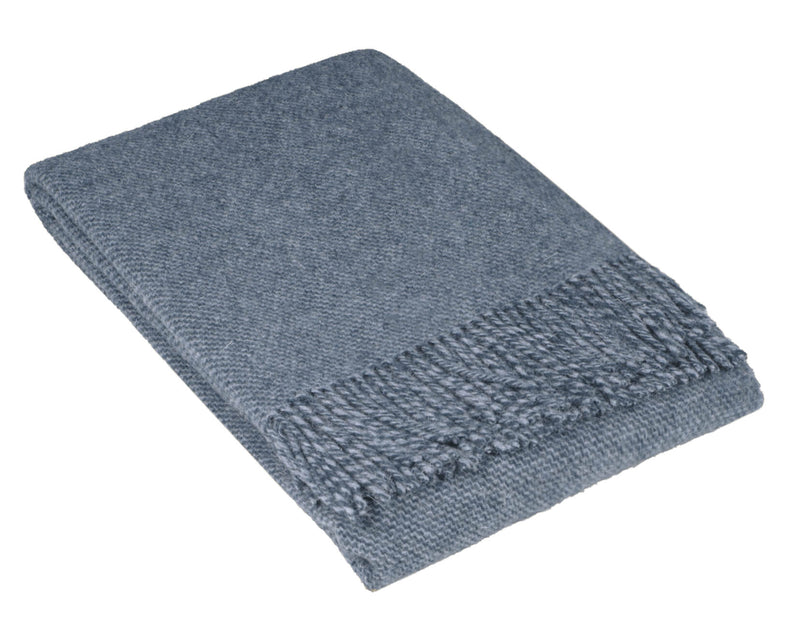 Cambridge Throw Blanket 100% NZ Wool Navy Blue 200x140