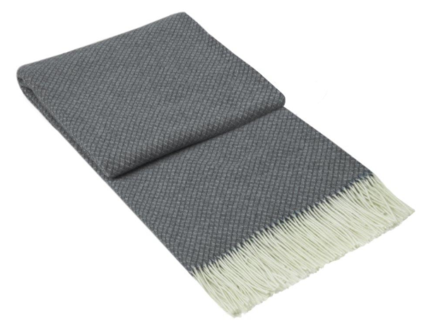 Chiswick Throw - Merino Wool/Cashmere - Grey Image 1 - v164-ch12