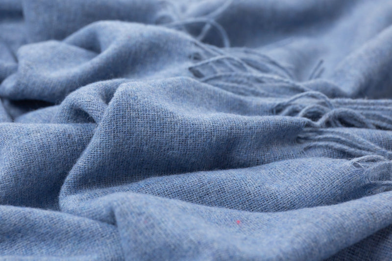Paddington Throw - Fine Wool Blend - Blue Image 2 - v164-pa10