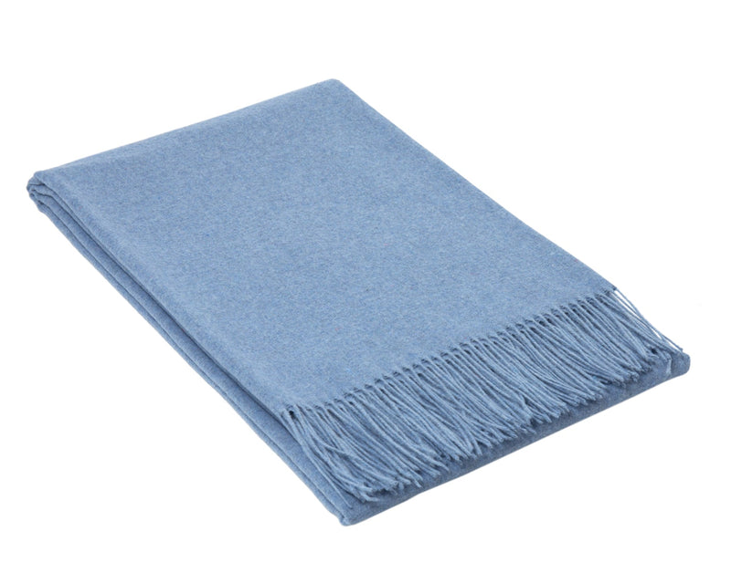 Paddington Throw - Fine Wool Blend - Blue Image 1 - v164-pa10