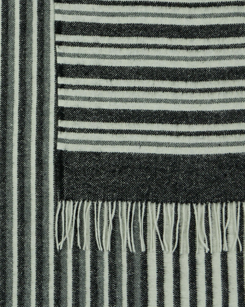 Richmond Throw - Reclaimed Wool Blend - Monochrome Image 4 - v164-ri1