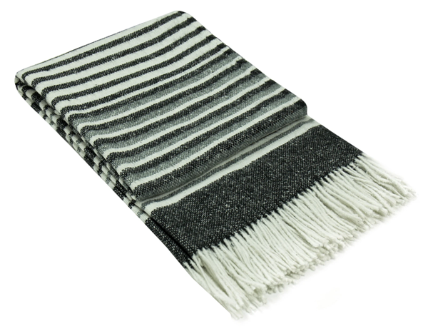 Richmond Throw - Reclaimed Wool Blend - Monochrome Image 1 - v164-ri1