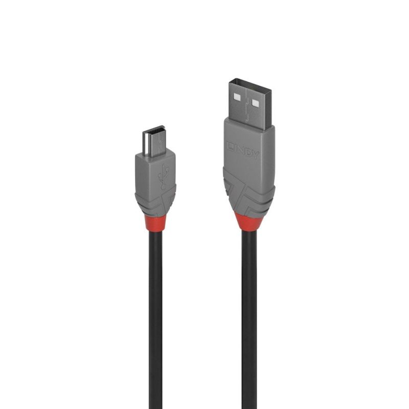 LINDY .5m USB2 A-Mini-B Anthra Line