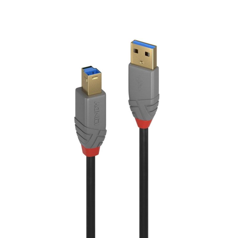 LINDY 1m USB3 A-B Cable Anthra Line