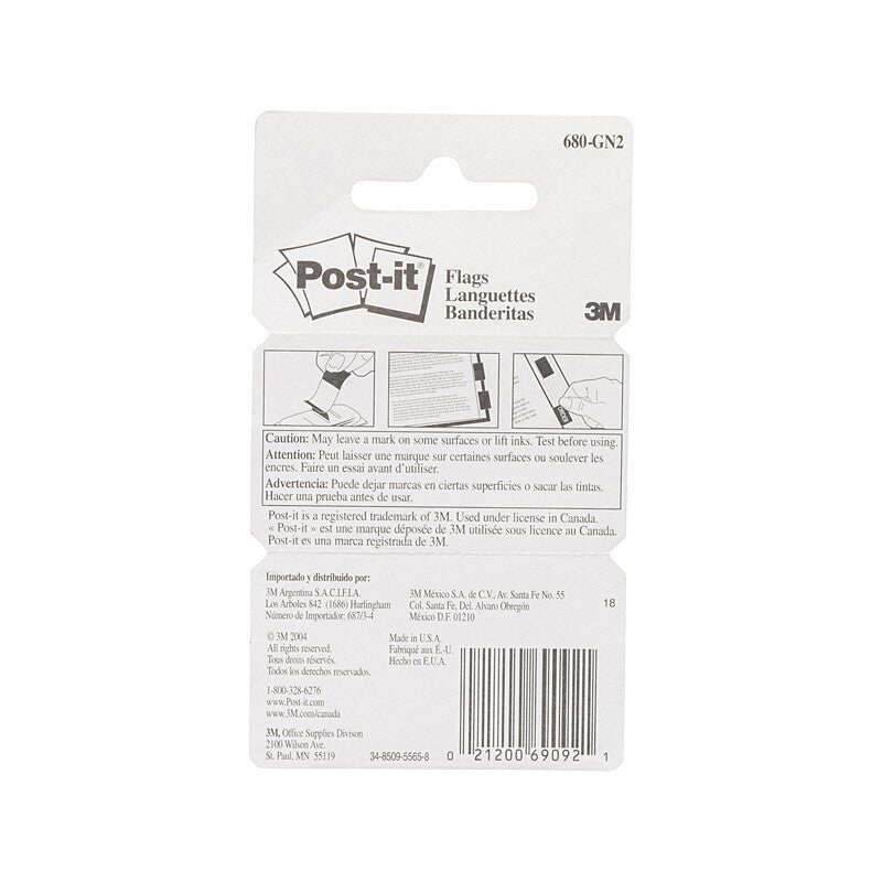 POST-IT Flag 680-GN2 Green Pack of 2 Box of 6