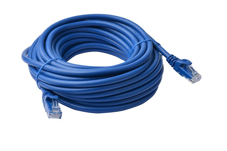 8WARE Cat6a UTP Ethernet Cable 10m Snagless Blue
