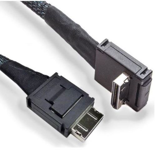 INTEL OCuLink Cable Kit AXXCBL470CVCR - SAS internal cable - 4i MiniLink SAS (SFF-8611) (M) straight to 4i MiniLink SAS (SFF-8611) 1 Per Pack NVME