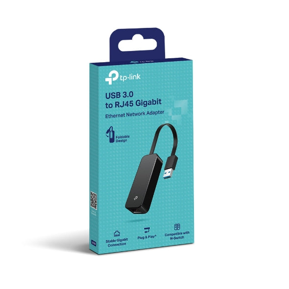 TP-LINK UE306 USB 3.0 to Gigabit Ethernet Network Adapter, Foldable and Portable, Suitable for Ultrabook, Nintendo Switch, Linux, Windows 10/8.1