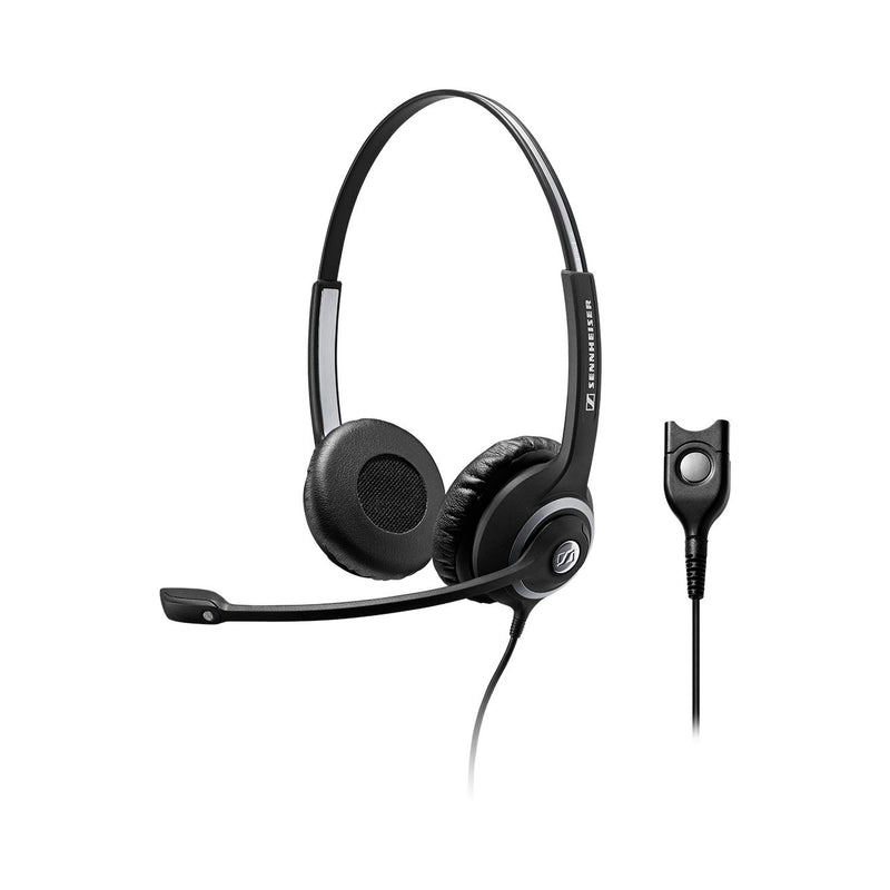 SENNHEISER | Sennheiser SC 260 Wide Band Binaural headset with Noise Cancelling mic - high impedance for standard phones, Easy Disconnect