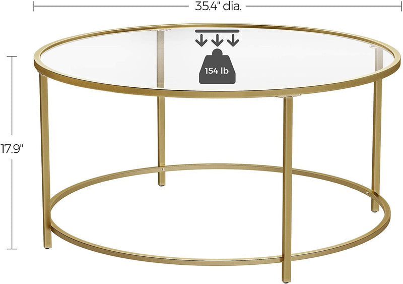Gold Glass Table with Golden Iron Frame Stable and Robust Tempered Glass Image 7 - v178-11833