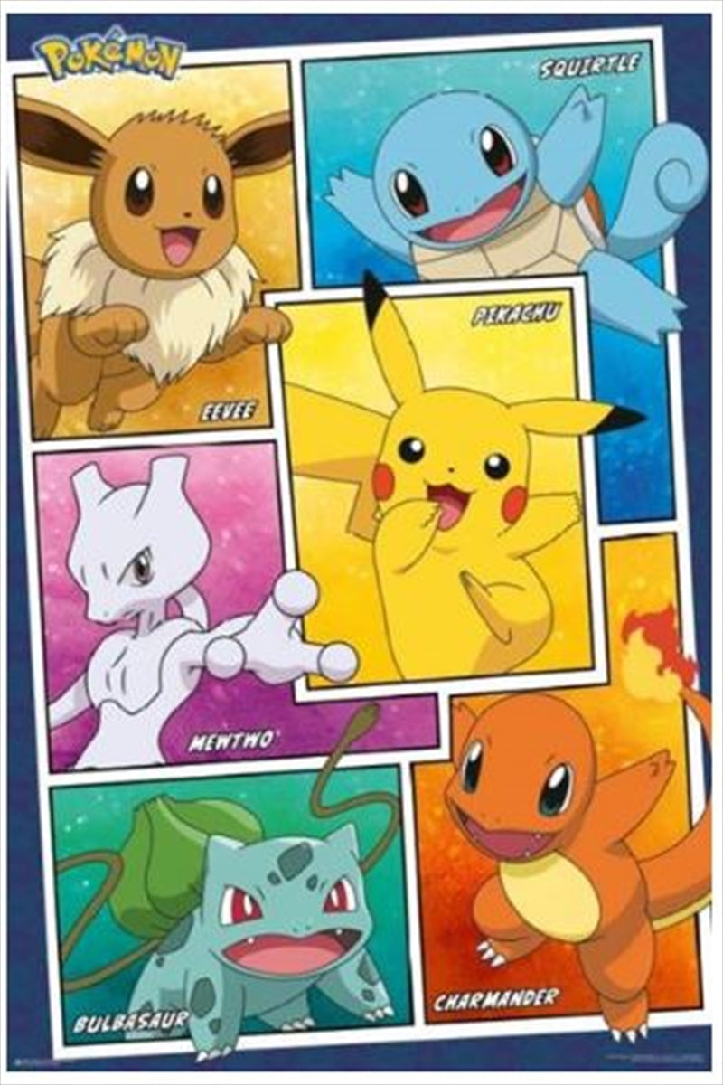 Pokemon Character Panels Poster