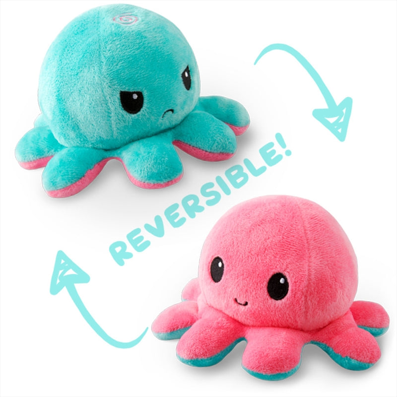 Reversible Plushie - Octopus Light Pink/Light Blue