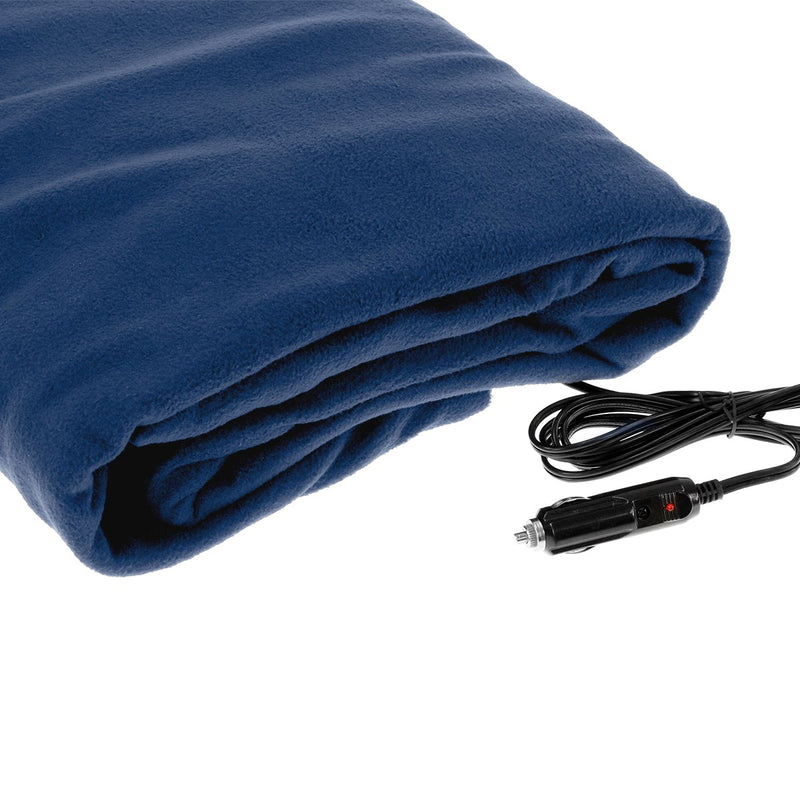 Laura Hill Heated Electric Car Blanket 150x110cm 12v - Navy Blue