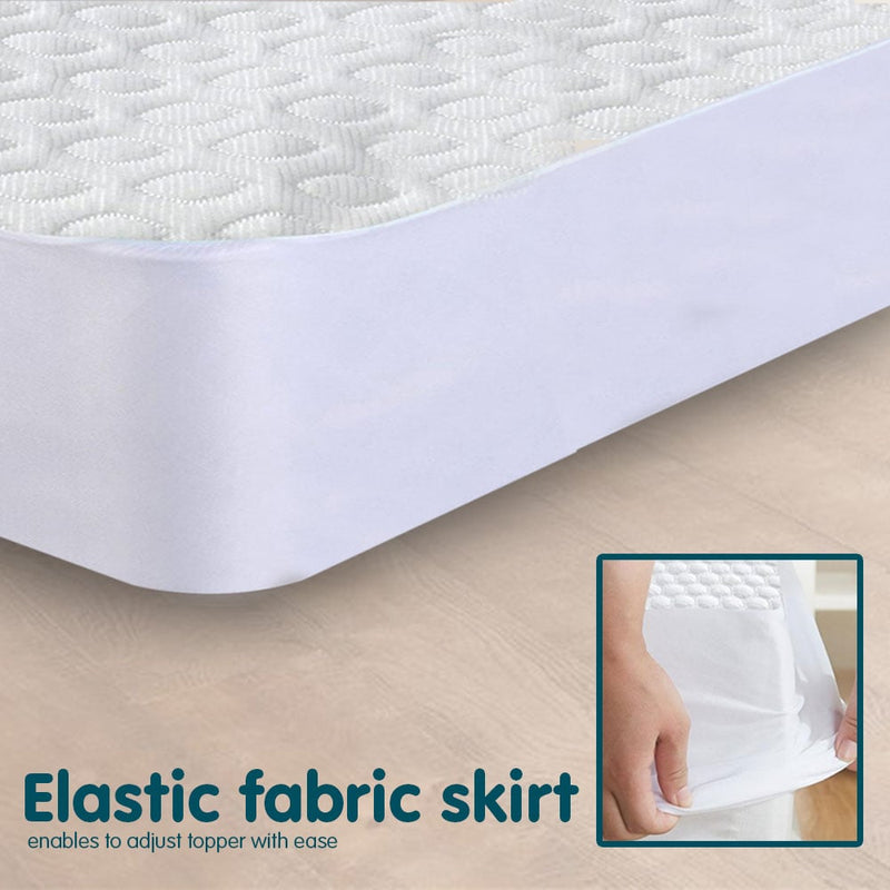 Laura Hill Luxury Cool Max Comfortable Fully Fitted Bed Mattress Protector King Single