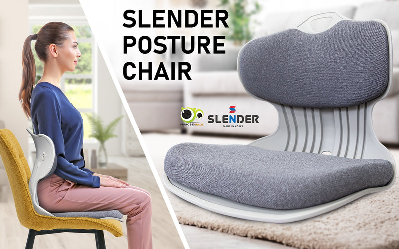 Samgong 2 Set Grey Slender Chair Posture Correction Seat Floor Lounge Stackable