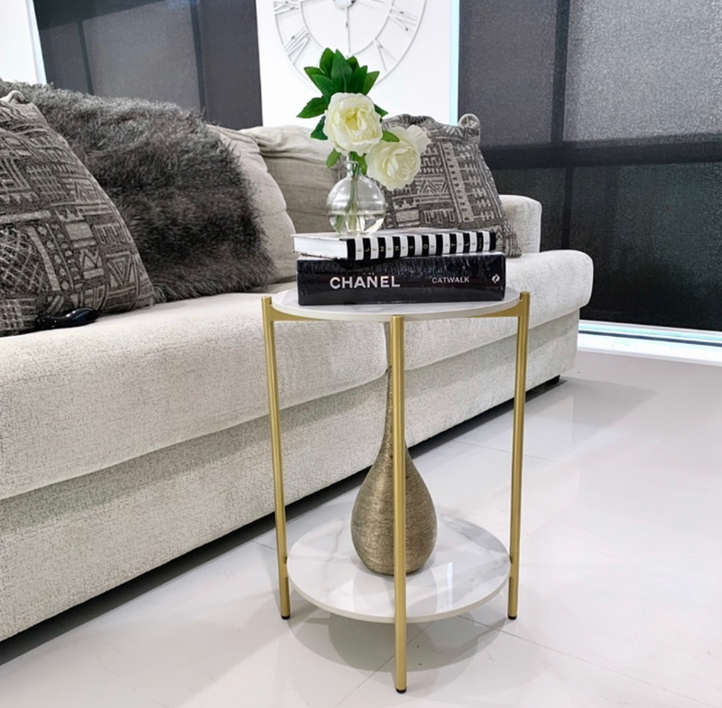 Interior Ave - Alba Gold Side Table