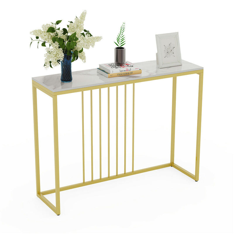 Interior Ave - Stone Marble Console - Marble & Gold