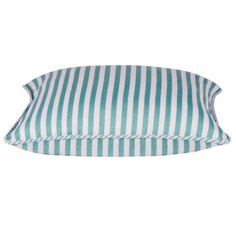 Dandi Pale Aqua Blue / Green & White Striped Cushion Cover 40x40cm