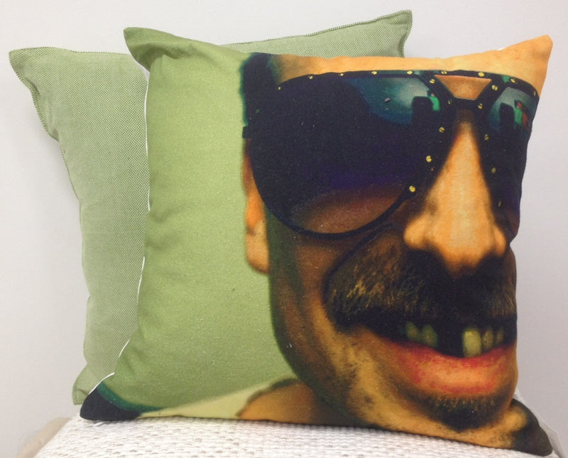 Blaze Toothless Dude Face with Sunglasses Cushion Cover