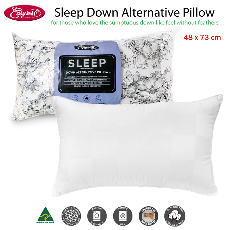 Easyrest Sleep Down Alternative Standard Pillow Suits Back Sleeper