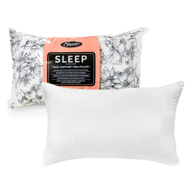 Easyrest Sleep Dual Support Firm Standard Pillow Suits Side Sleeper