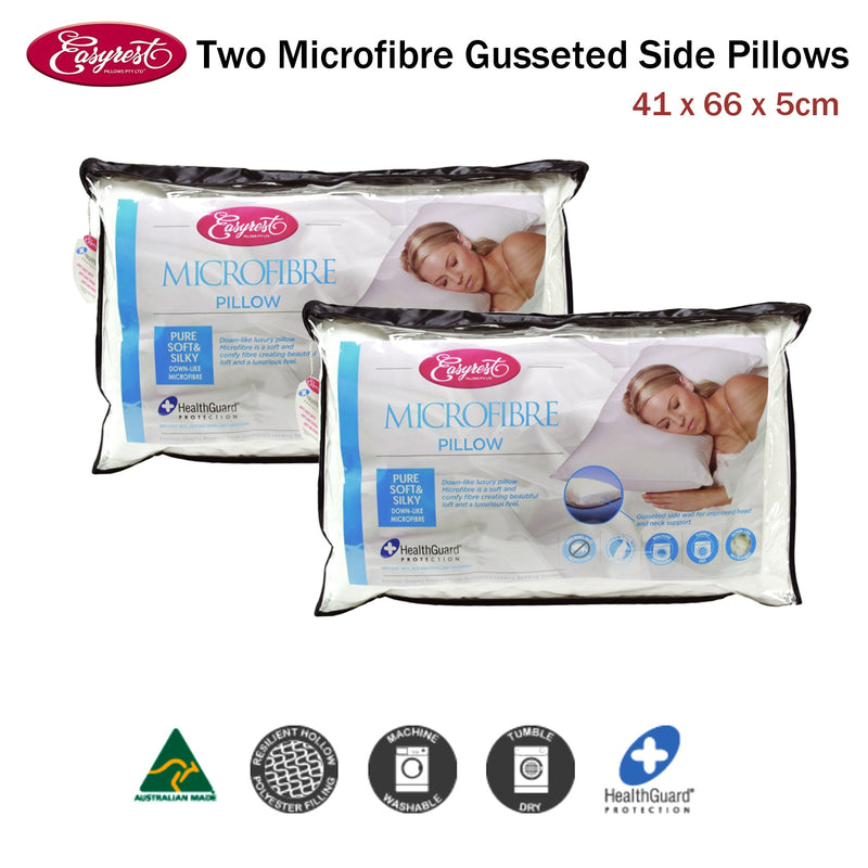 Easyrest Two Microfibre Standard Gusseted Pillows