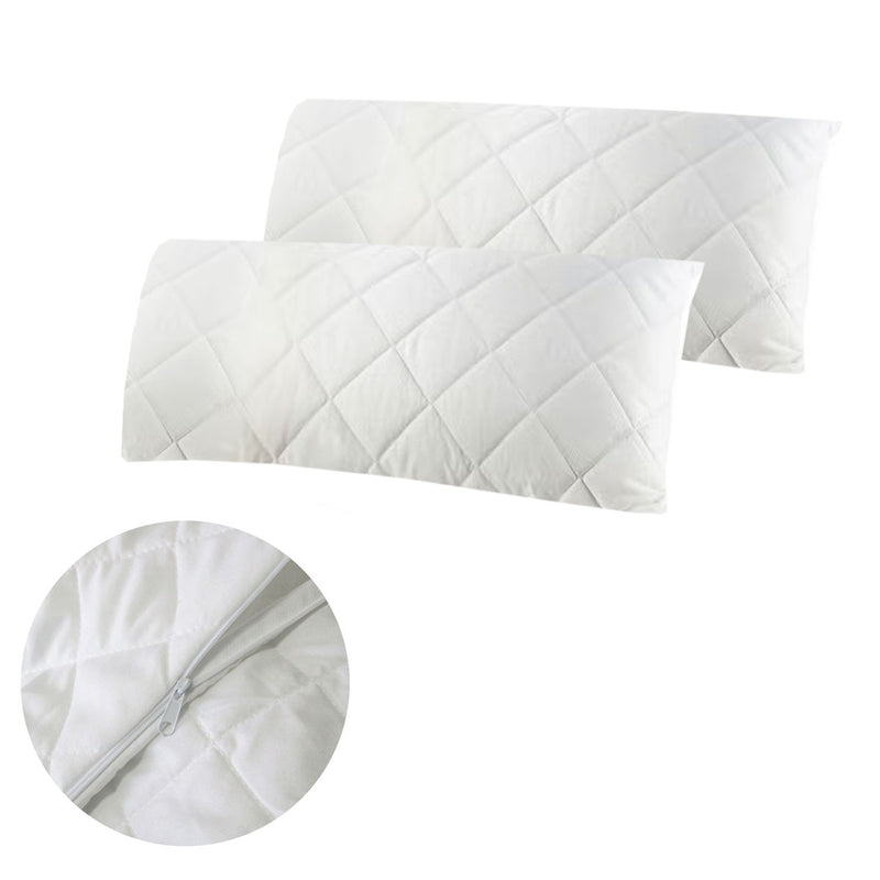 Easyrest Pair of King Quilted Pillow Protectors 52 x 92 cm