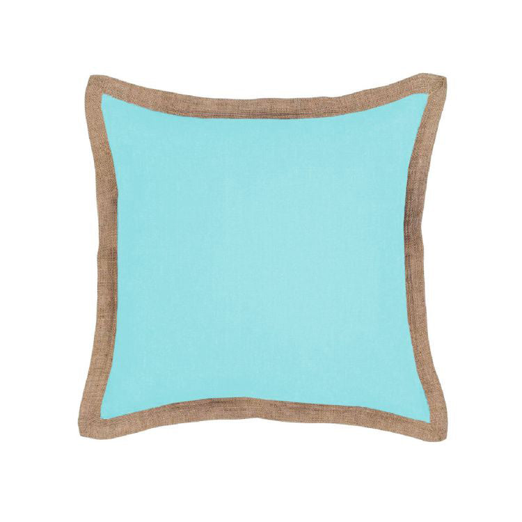 J Elliot Home Hampton Linen Filled Cushion 50 x 50 cm Angel Blue