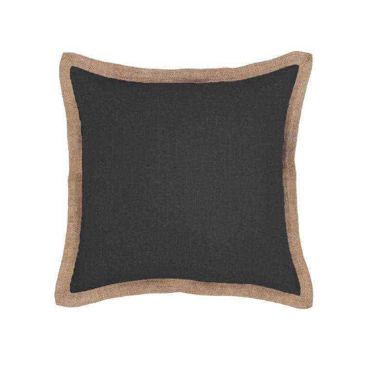 J Elliot Home Hampton Linen Filled Cushion 50 x 50 cm Charcoal