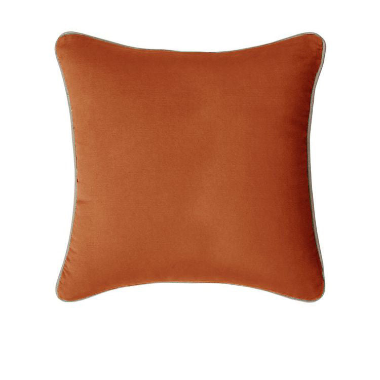 J Elliot Home Gabriel 100% Cotton Cushion Cover 60 x 60 cm Burnt Orange