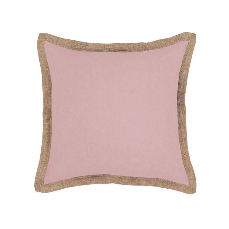 J Elliot Home Hampton Linen Cushion Cover 50 x 50 cm Dusty Pink