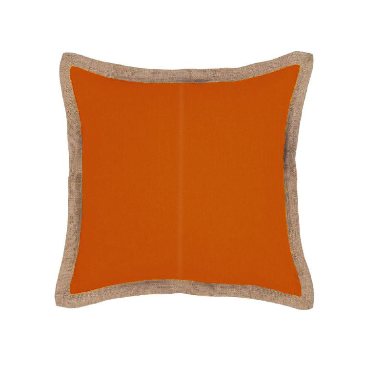 J Elliot Home Hampton Linen Cushion Cover 50 x 50 cm Pumpkin