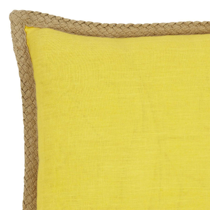 J Elliot Home Mornington Linen Cushion Cover 50 x 50 cm Yellow