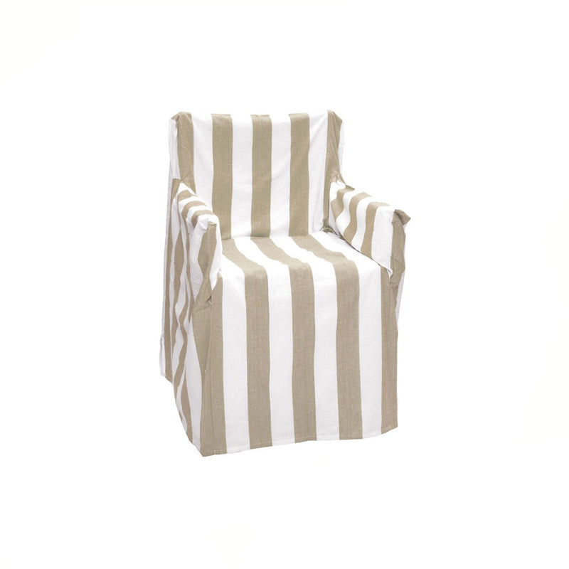Rans Alfresco 100% Cotton Director Chair Cover - Striped Bleach Sand