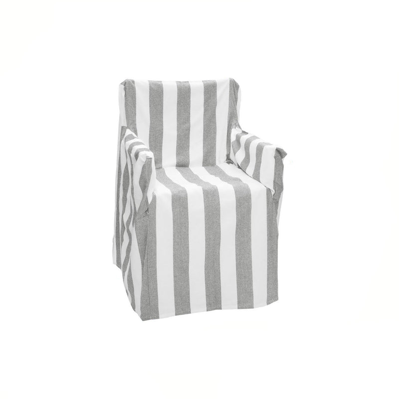 Rans Alfresco 100% Cotton Director Chair Cover - Striped Silver