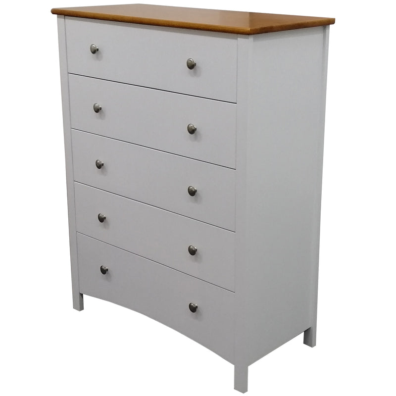 Batesford_Tallboy_5_Chest_Of_Drawers_Solid_Rubber_Wood_Bed_Storage_Cabinet_White_IMAGE_2