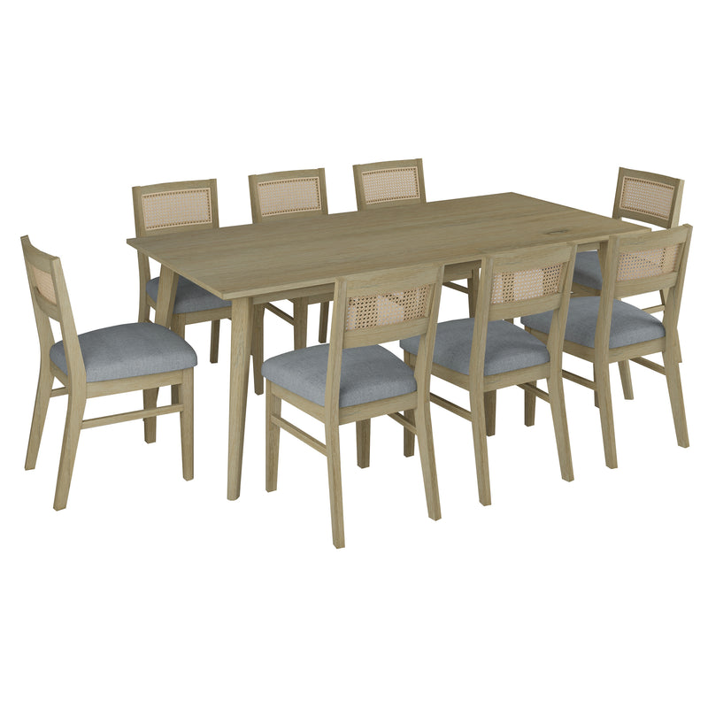 Andover_9Pc_Dining_Set_210Cm_Table_8_Chair_Acacia_Wood_Rattan_Furniture_-Brown_IMAGE_1